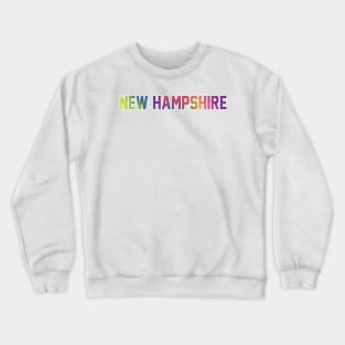 New Hampshire Tie dye Jersey Letters Crewneck Sweatshirt